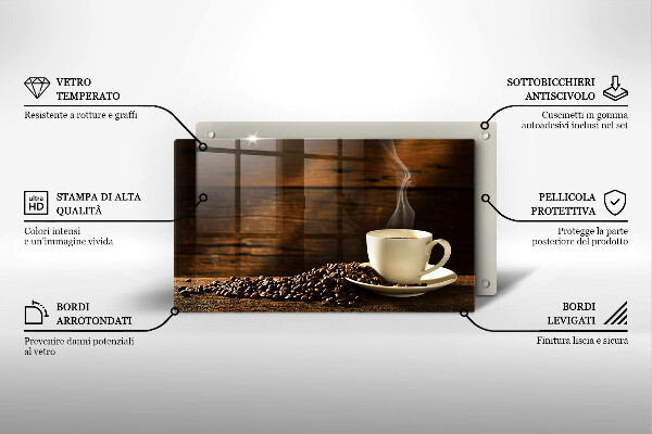 Tábua de cortar Xícara de café de madeira