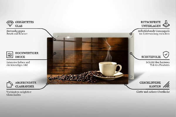 Tábua de cortar Xícara de café de madeira