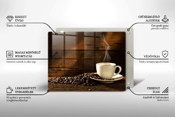 Tábua de cortar Xícara de café de madeira