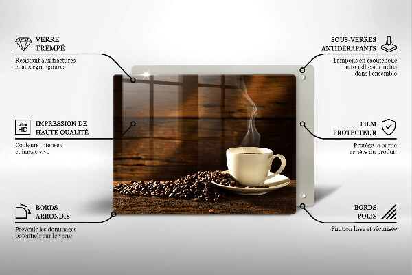 Tábua de cortar Xícara de café de madeira