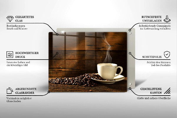 Tábua de cortar Xícara de café de madeira