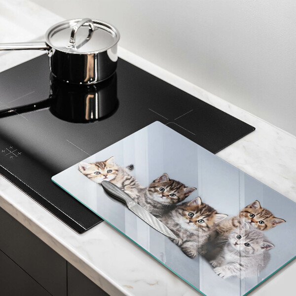 Tábua de corte de vidro Gatinhos fofos