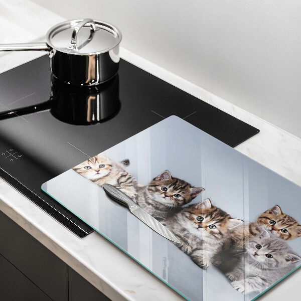 Tábua de corte de vidro Gatinhos fofos