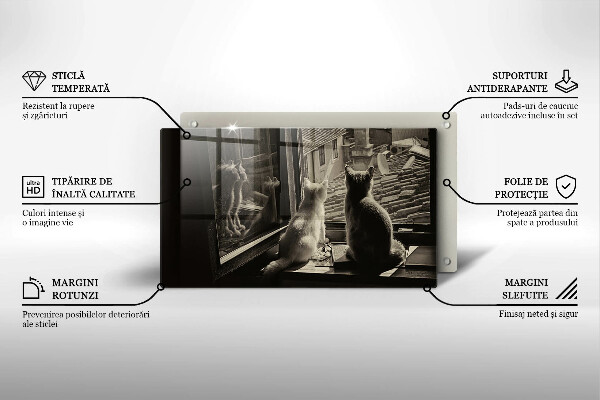 Tábua de corte Cidade dos gatos e janela