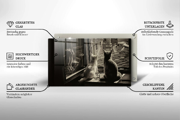 Tábua de corte Cidade dos gatos e janela