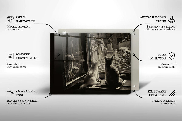 Tábua de corte Cidade dos gatos e janela