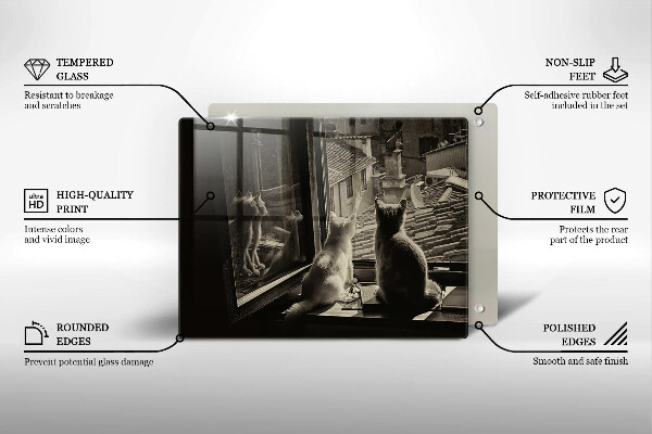 Tábua de corte Cidade dos gatos e janela