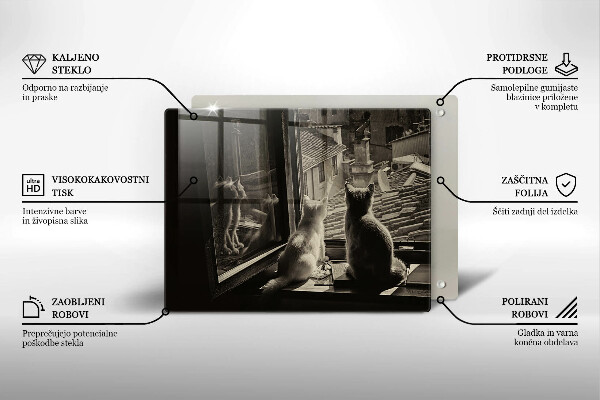 Tábua de corte Cidade dos gatos e janela