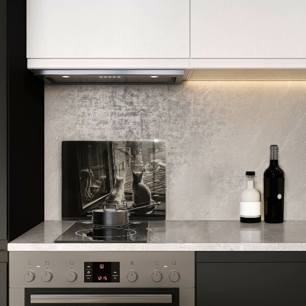 Tábua de corte Cidade dos gatos e janela