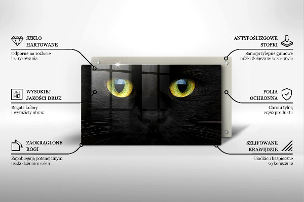 Tábua cozinha Olhos de gato de animais