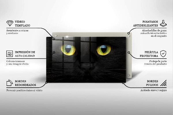 Tábua cozinha Olhos de gato de animais