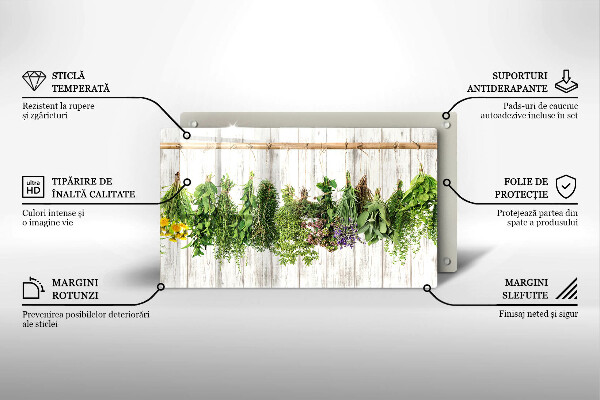 Tábua para cozinha Ervas e plantas secas