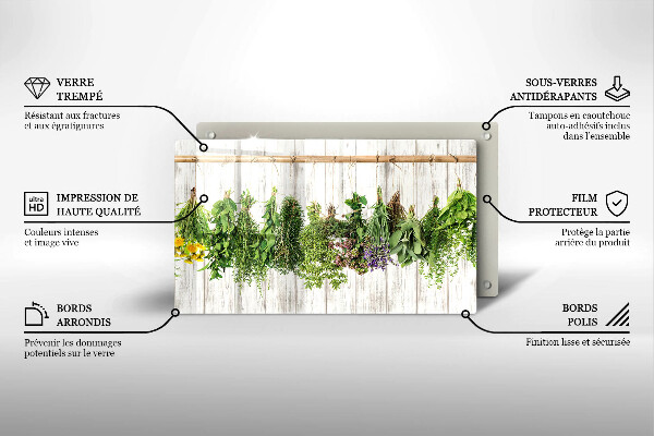 Tábua para cozinha Ervas e plantas secas