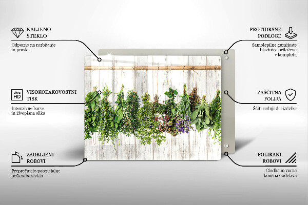 Tábua para cozinha Ervas e plantas secas