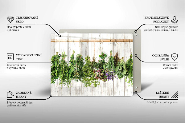 Tábua para cozinha Ervas e plantas secas