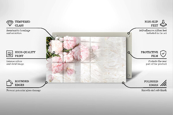 Tábua de cortar Flores delicadas de rosas