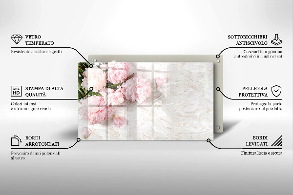 Tábua de cortar Flores delicadas de rosas