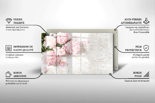 Tábua de cortar Flores delicadas de rosas