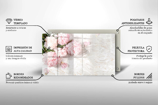 Tábua de cortar Flores delicadas de rosas