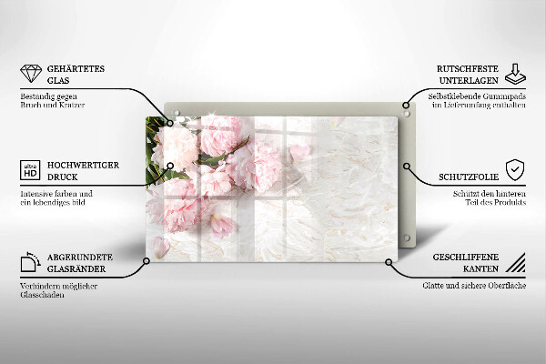 Tábua de cortar Flores delicadas de rosas