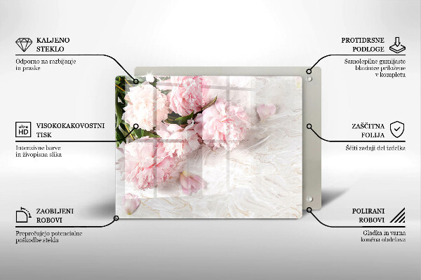 Tábua de cortar Flores delicadas de rosas