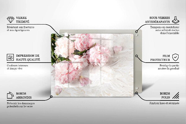 Tábua de cortar Flores delicadas de rosas