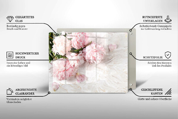 Tábua de cortar Flores delicadas de rosas