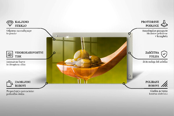 Tábua para cozinha Azeite e azeitonas