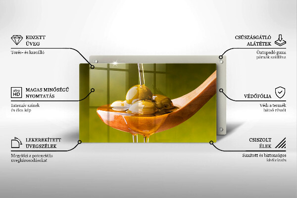Tábua para cozinha Azeite e azeitonas