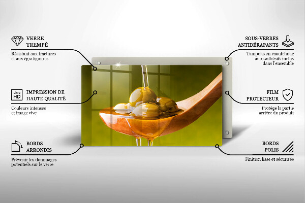 Tábua para cozinha Azeite e azeitonas