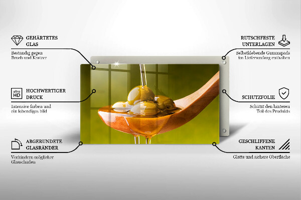 Tábua para cozinha Azeite e azeitonas