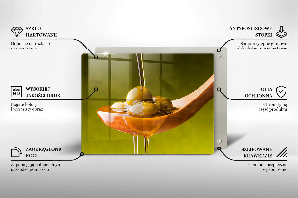 Tábua para cozinha Azeite e azeitonas