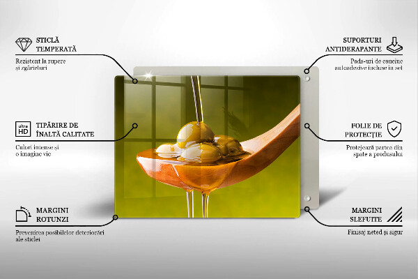 Tábua para cozinha Azeite e azeitonas