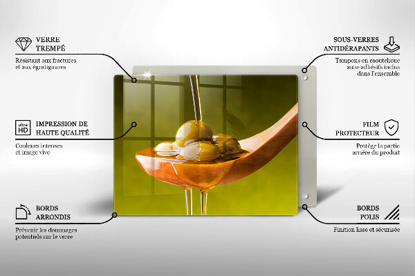 Tábua para cozinha Azeite e azeitonas