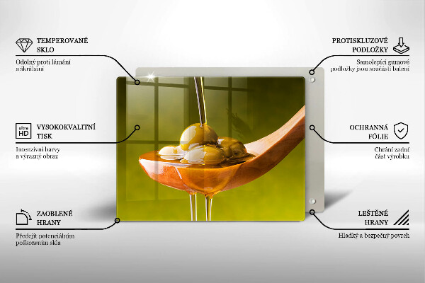 Tábua para cozinha Azeite e azeitonas