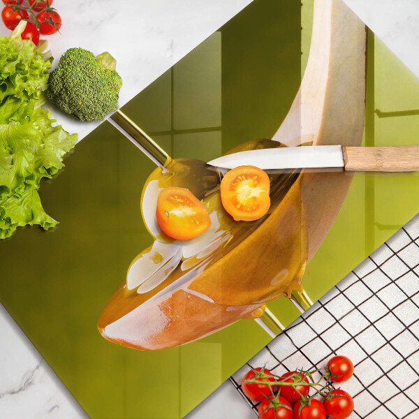 Tábua para cozinha Azeite e azeitonas