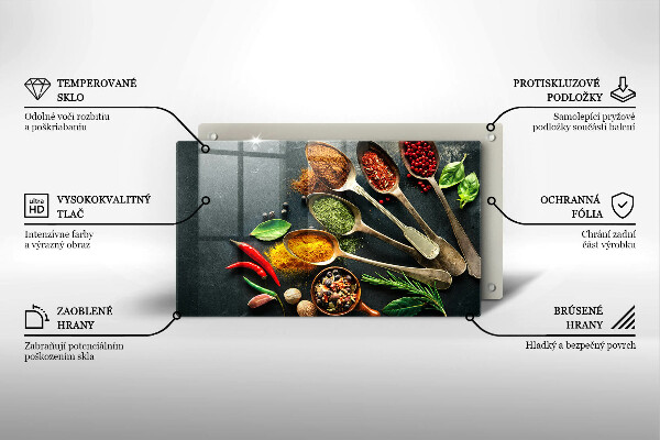 Tábua para corte Colheres de tempero de cozinha