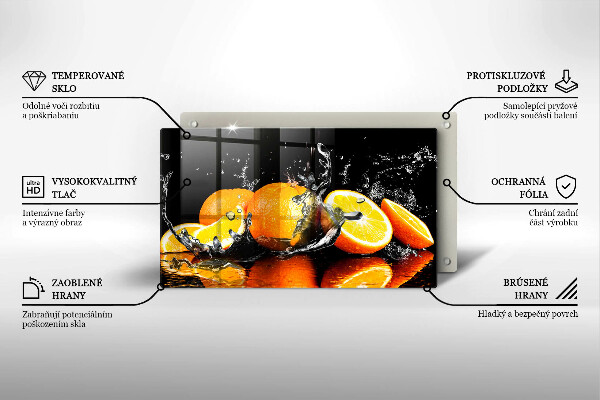 Tábua de cortar alimentos Fruta laranja suculenta