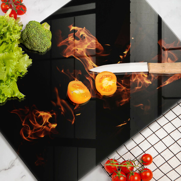 Tábua para cozinha Fogo chama viva