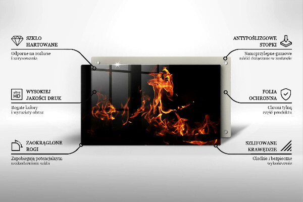 Tábua para cozinha Fogo chama viva