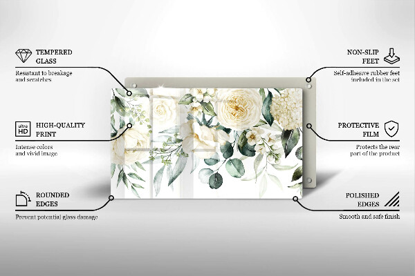 Tábua cozinha Flores em aquarela