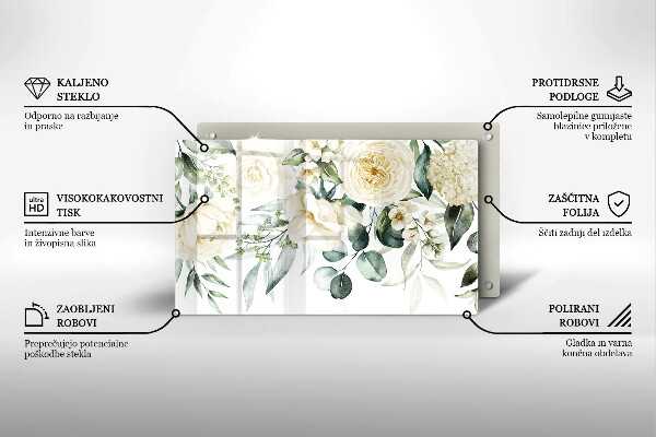 Tábua cozinha Flores em aquarela