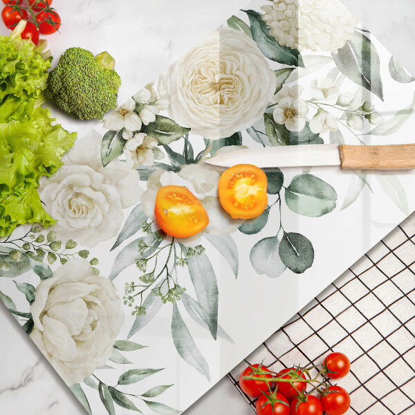 Tábua cozinha Flores em aquarela