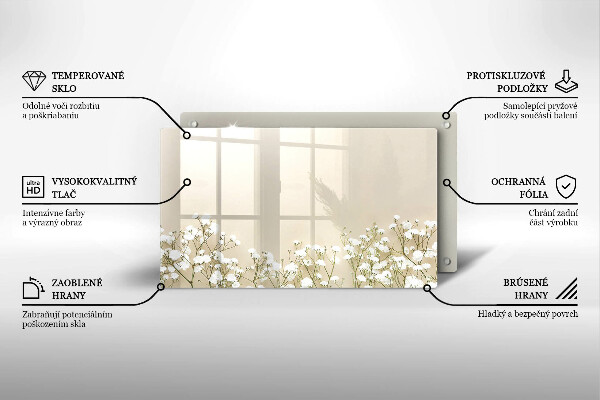 Tábua de cortar Flores boho de Gypsophila