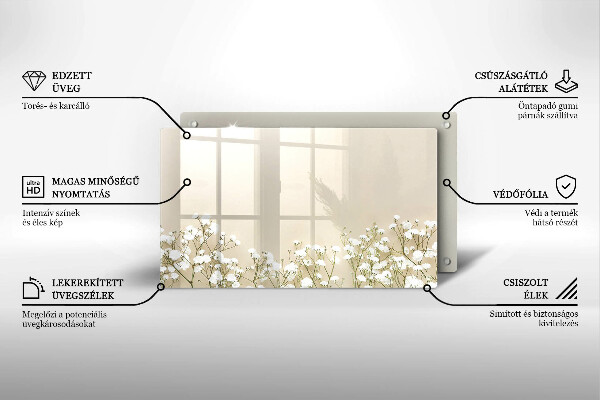 Tábua de cortar Flores boho de Gypsophila