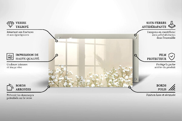 Tábua de cortar Flores boho de Gypsophila