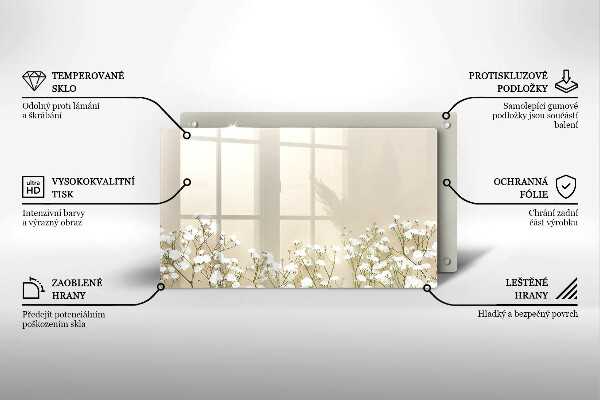 Tábua de cortar Flores boho de Gypsophila