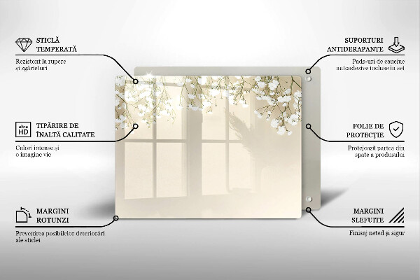 Tábua de cortar Flores boho de Gypsophila