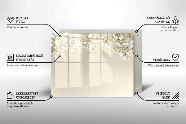 Tábua de cortar Flores boho de Gypsophila