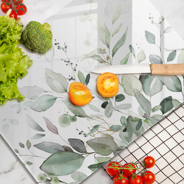 Tábua de cortar alimentos Plantas em aquarela